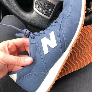Navy canvas new balances